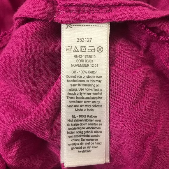 Monsoon Cami Mini Swing Dress Ladies Pink Size Small Tie Strap Sleeveless Summer - Picture 9 of 10